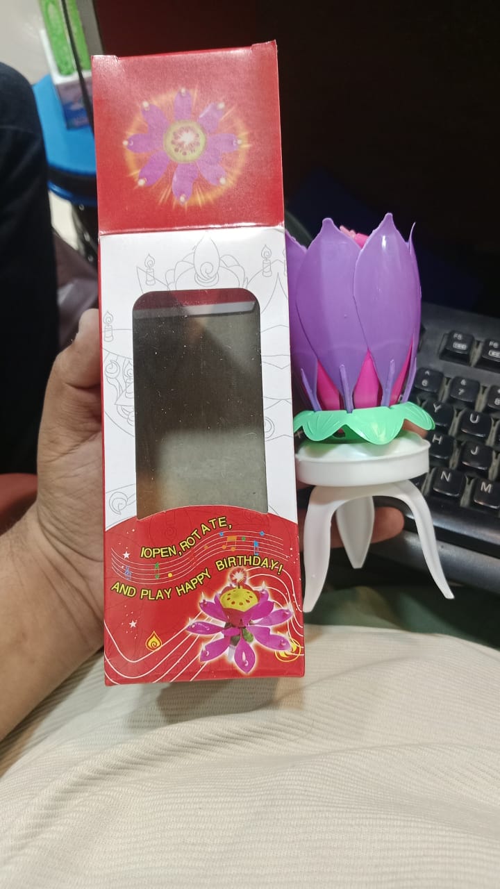 MUSICAL BIRTHDAY FLOWER CANDLE(Large Size)