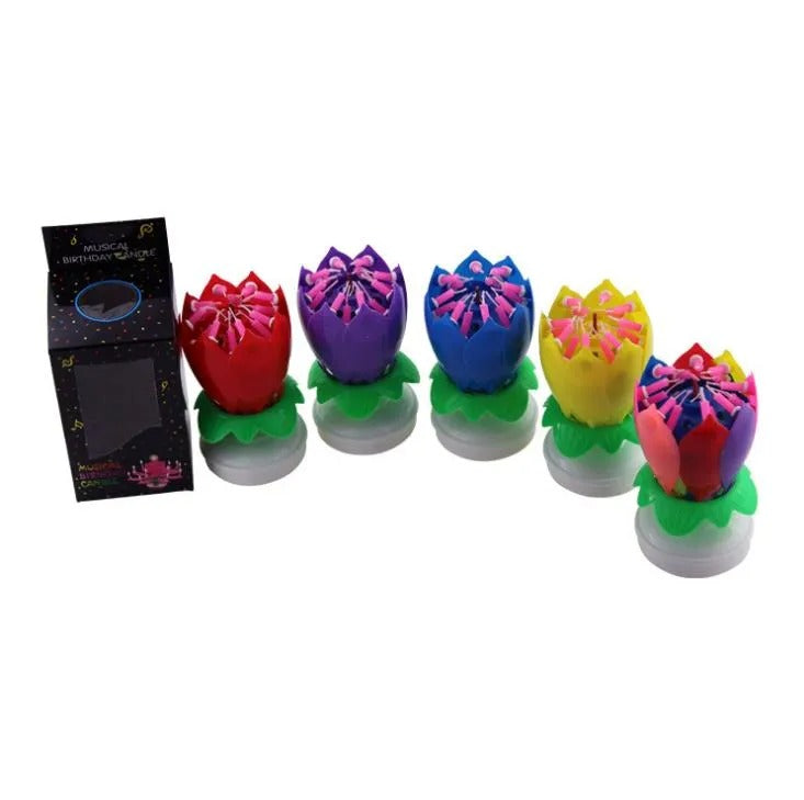 MUSICAL BIRTHDAY FLOWER CANDLE(Large Size)