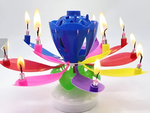 MUSICAL BIRTHDAY FLOWER CANDLE(Large Size)