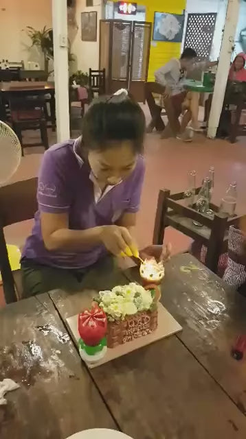 MUSICAL BIRTHDAY FLOWER CANDLE(Large Size)